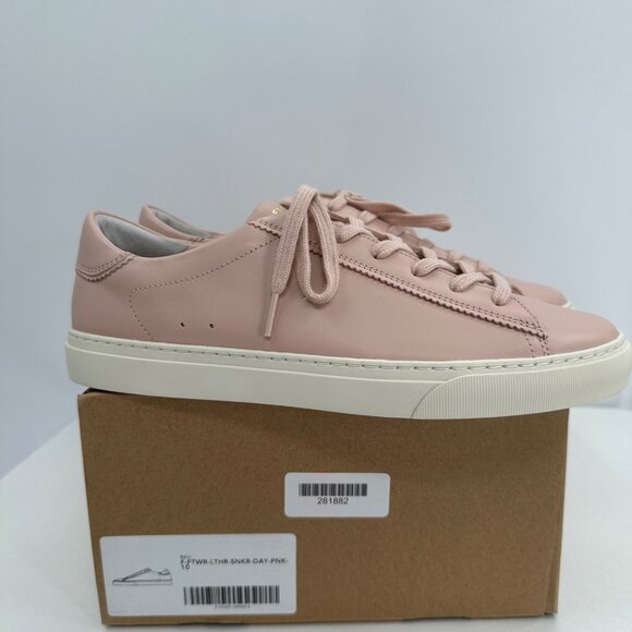 Everlane The Day Sneaker in Pale Pink Leather sz 10 Women's Lace-up Shoes Casual - Picture 2 of 10